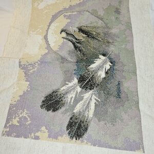 Eagle Moon Lune D' Aigle Completted Cross Stitch‎ Unframed American Indian